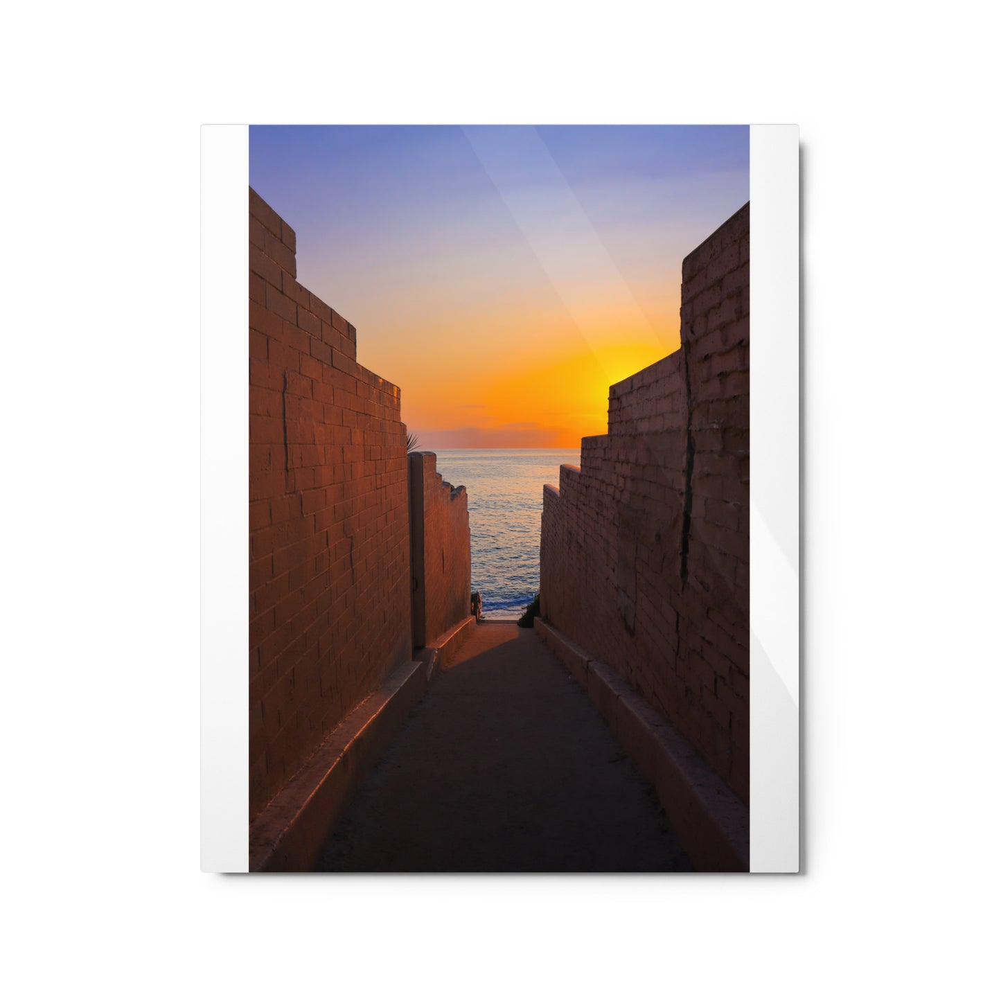 Pink Wall Sunset Metal prints