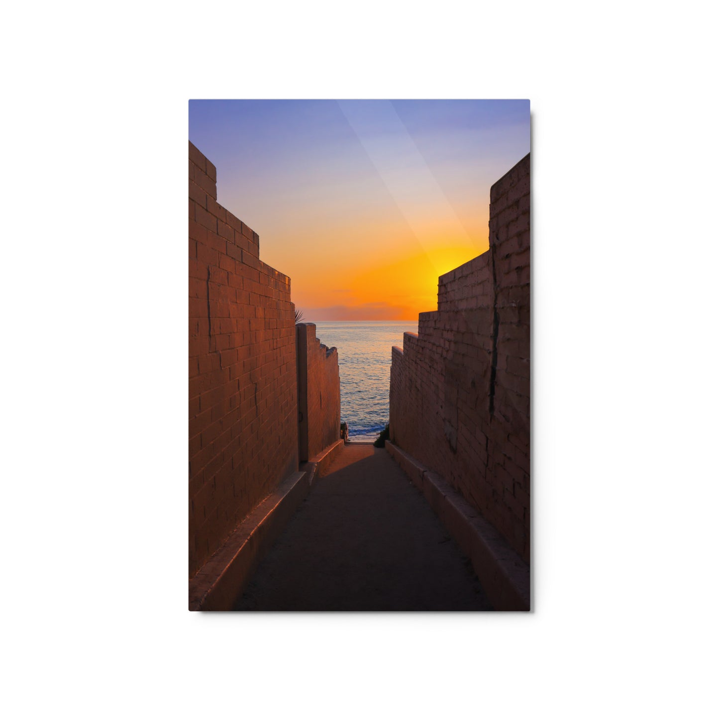 Pink Wall Sunset Metal prints
