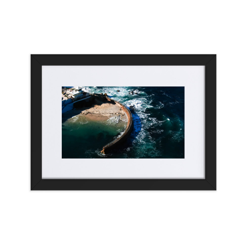 Childrens Pool Stormy Matte Paper Framed Poster With Mat