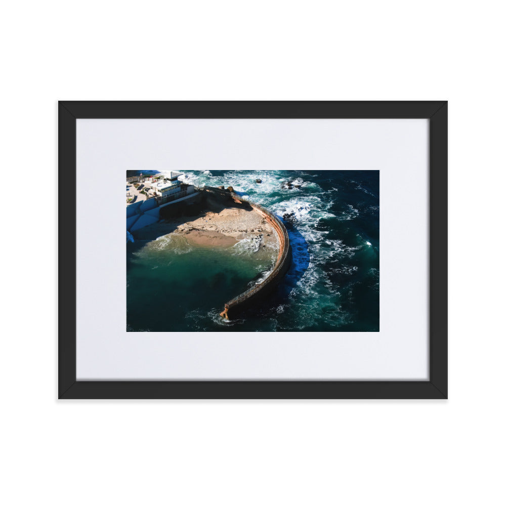 Childrens Pool Stormy Matte Paper Framed Poster With Mat