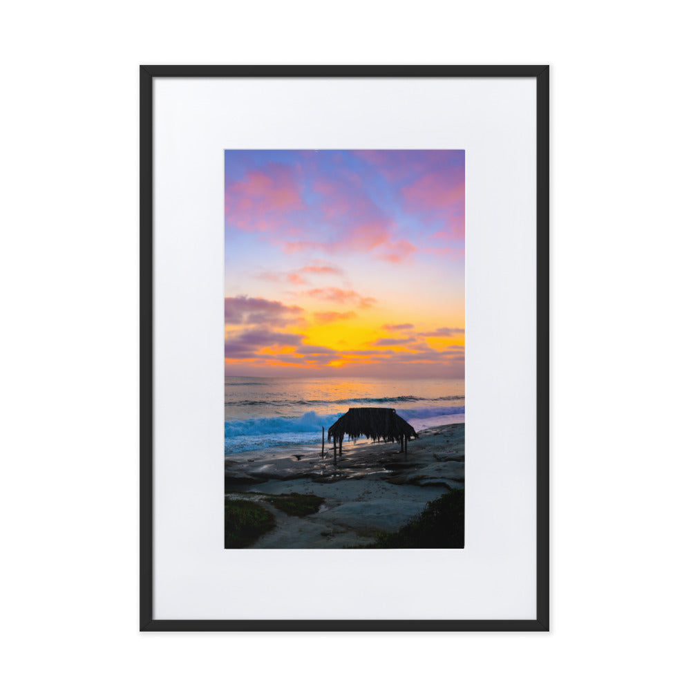 Windansea at sunset Matte Paper Framed Poster With Mat