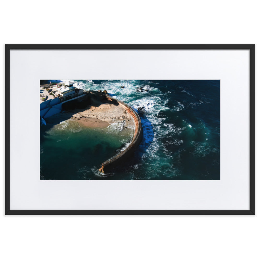 Childrens Pool Stormy Matte Paper Framed Poster With Mat