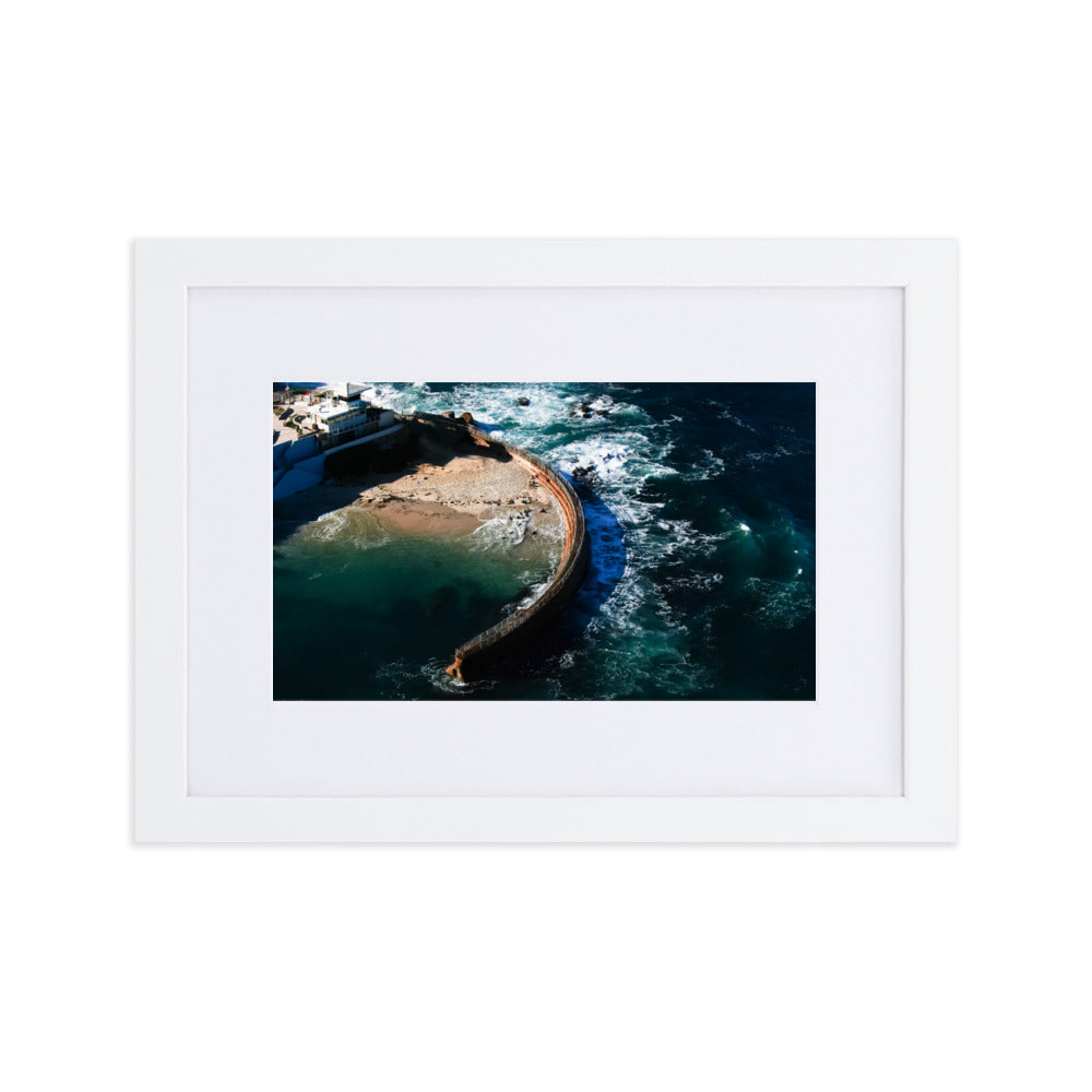 Childrens Pool Stormy Matte Paper Framed Poster With Mat