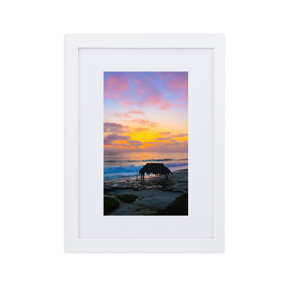 Windansea at sunset Matte Paper Framed Poster With Mat