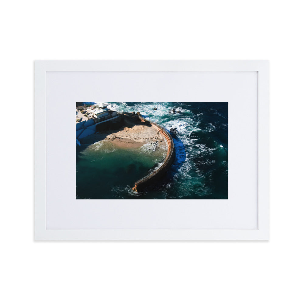 Childrens Pool Stormy Matte Paper Framed Poster With Mat