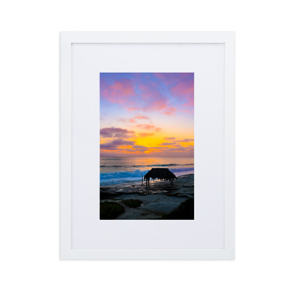 Windansea at sunset Matte Paper Framed Poster With Mat