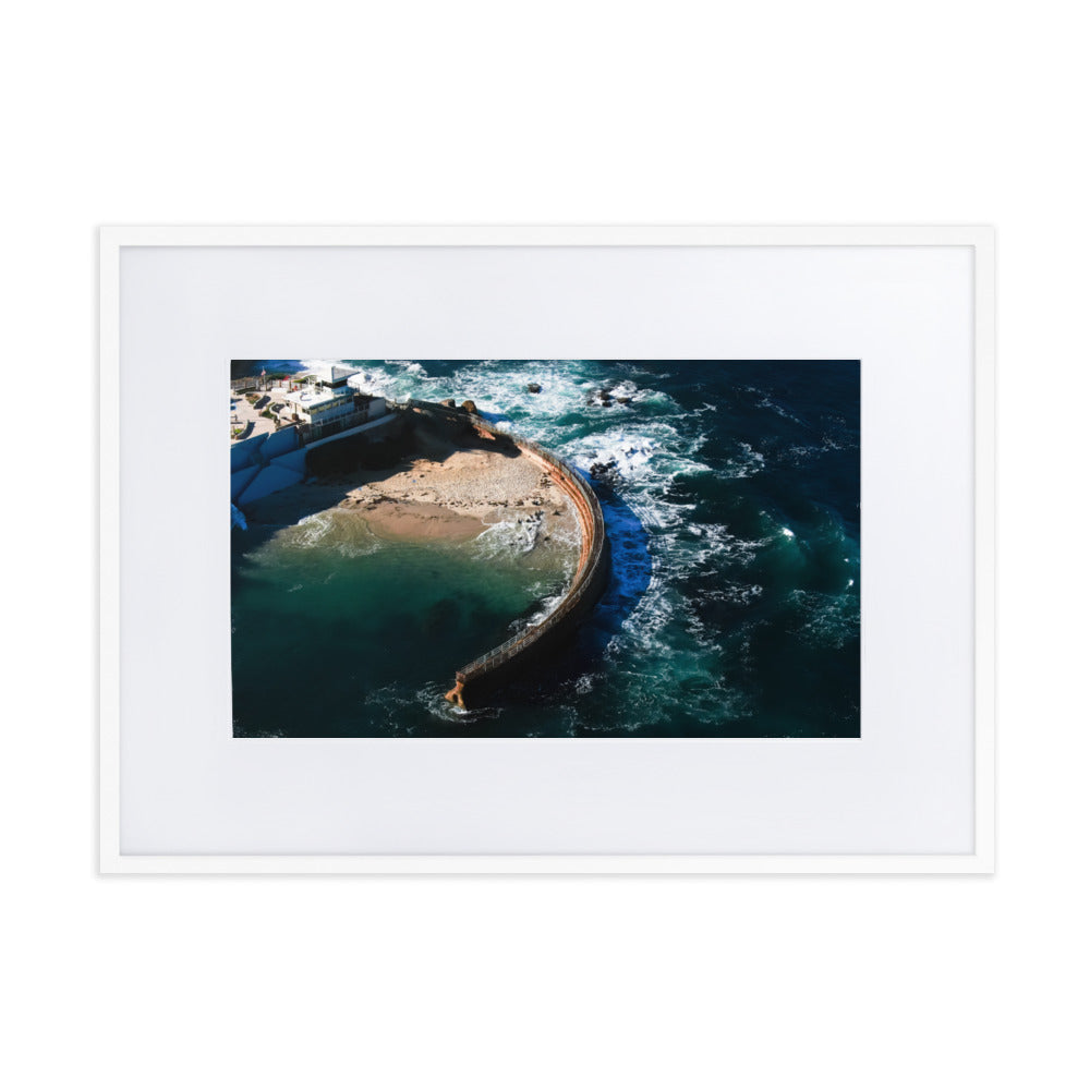Childrens Pool Stormy Matte Paper Framed Poster With Mat