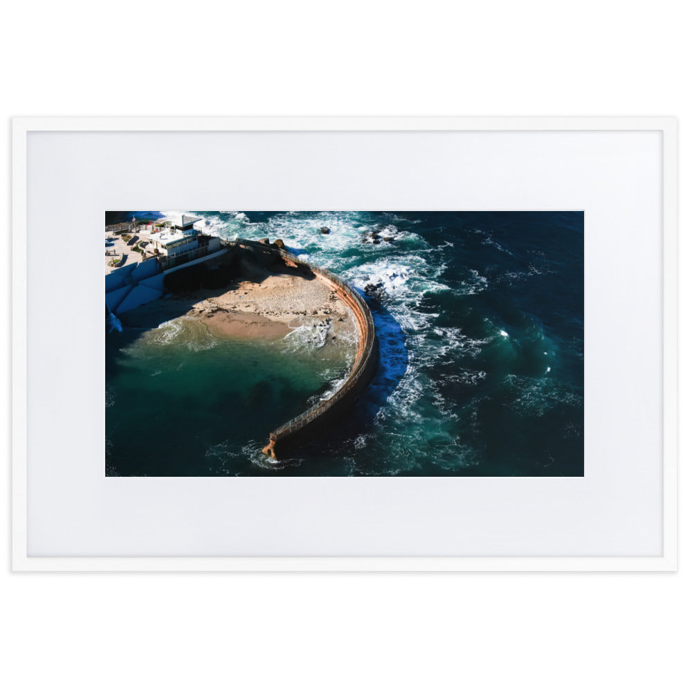 Childrens Pool Stormy Matte Paper Framed Poster With Mat