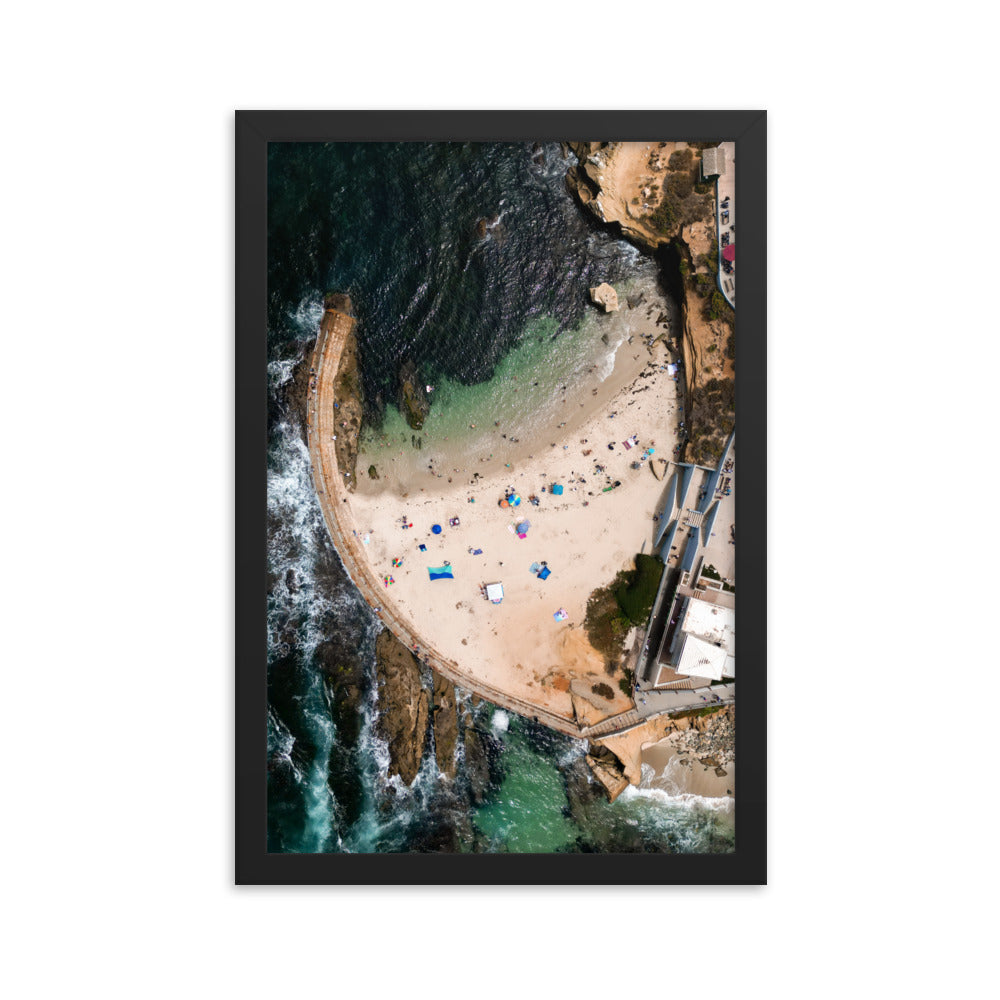 Summer at the pool Framed poster