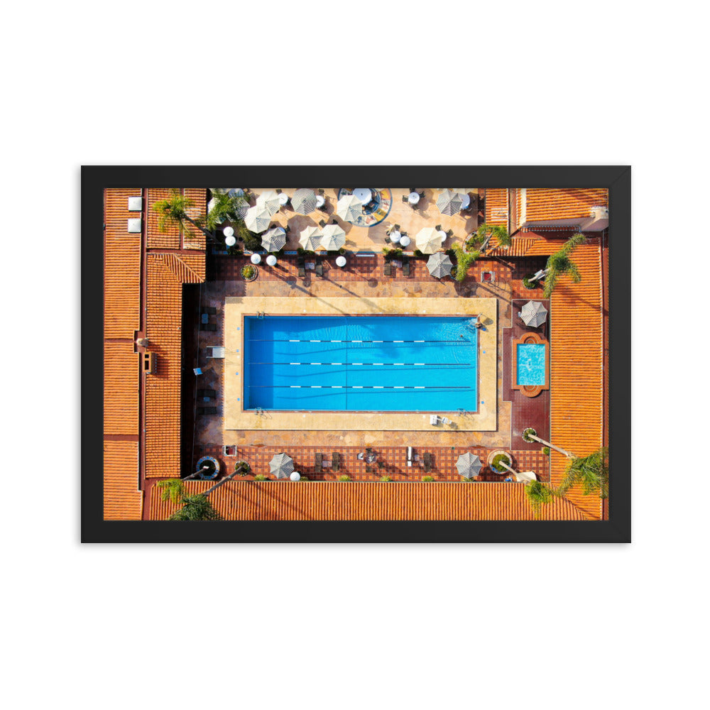 Beach club pool Framed poster