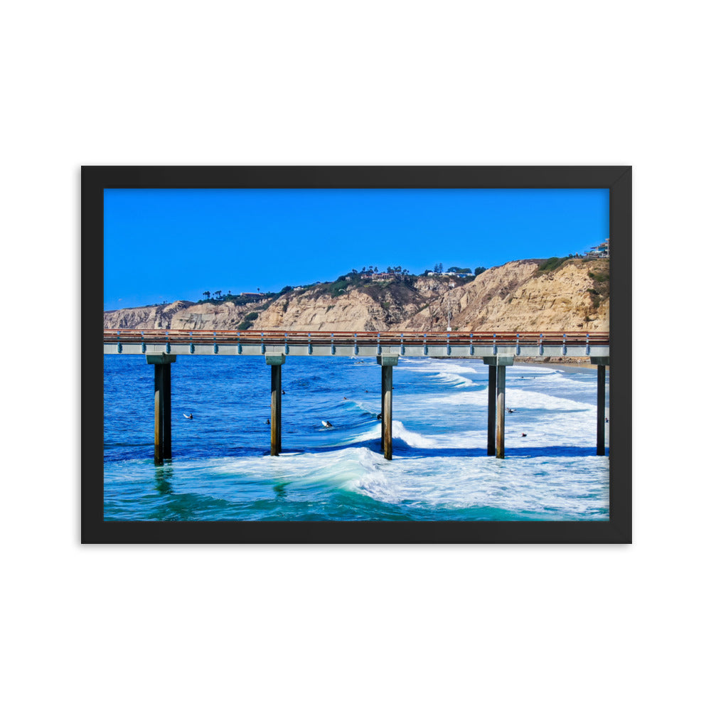 Scripps Pier Framed poster