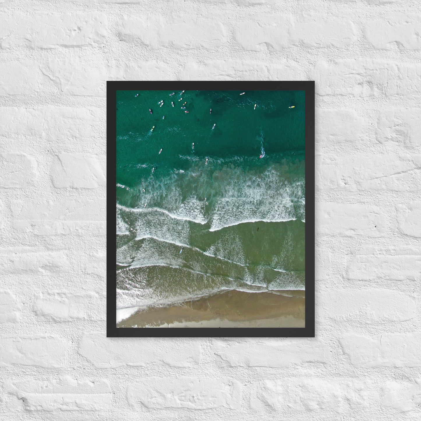 Surf Line Up Framed poster