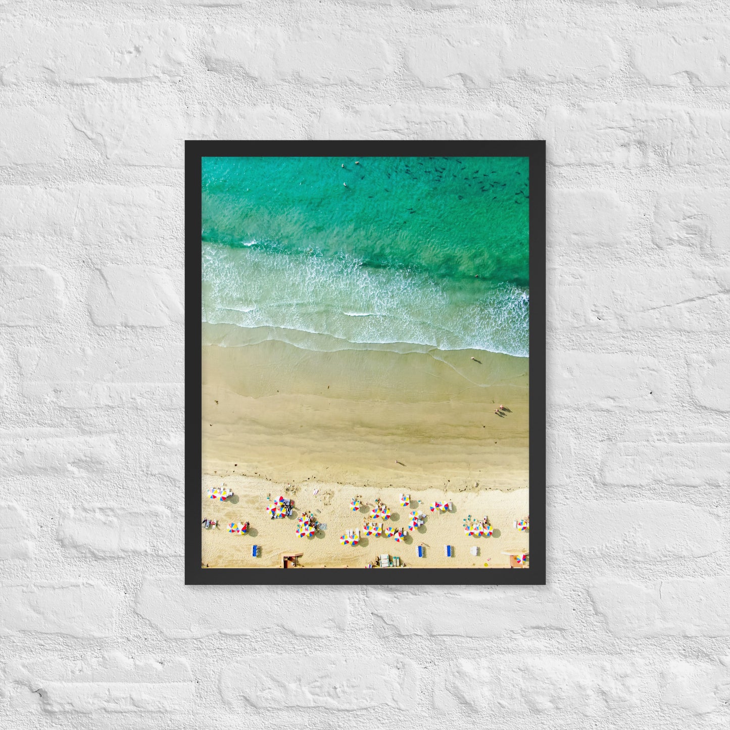 Beach Club & Leopard Sharks Framed poster