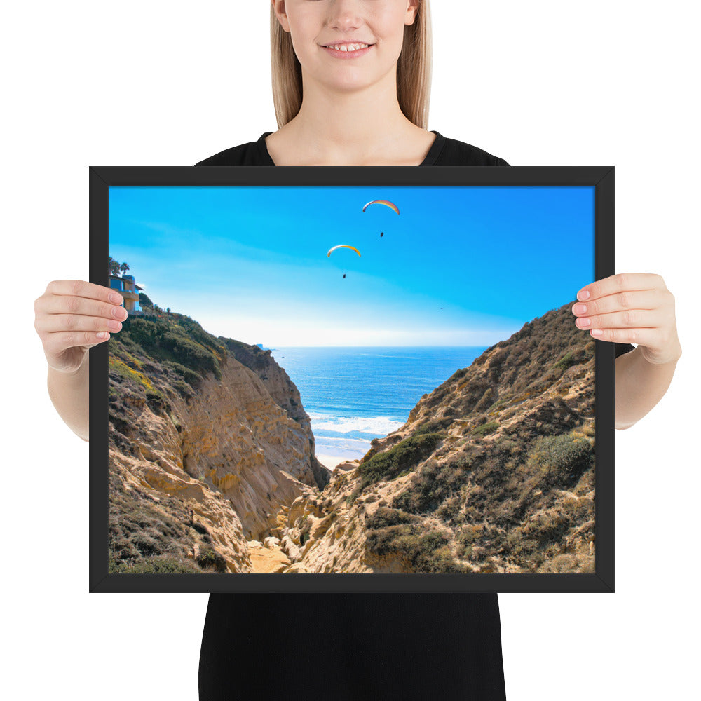 Ho Chi Minh Trail & Paragliders Framed poster