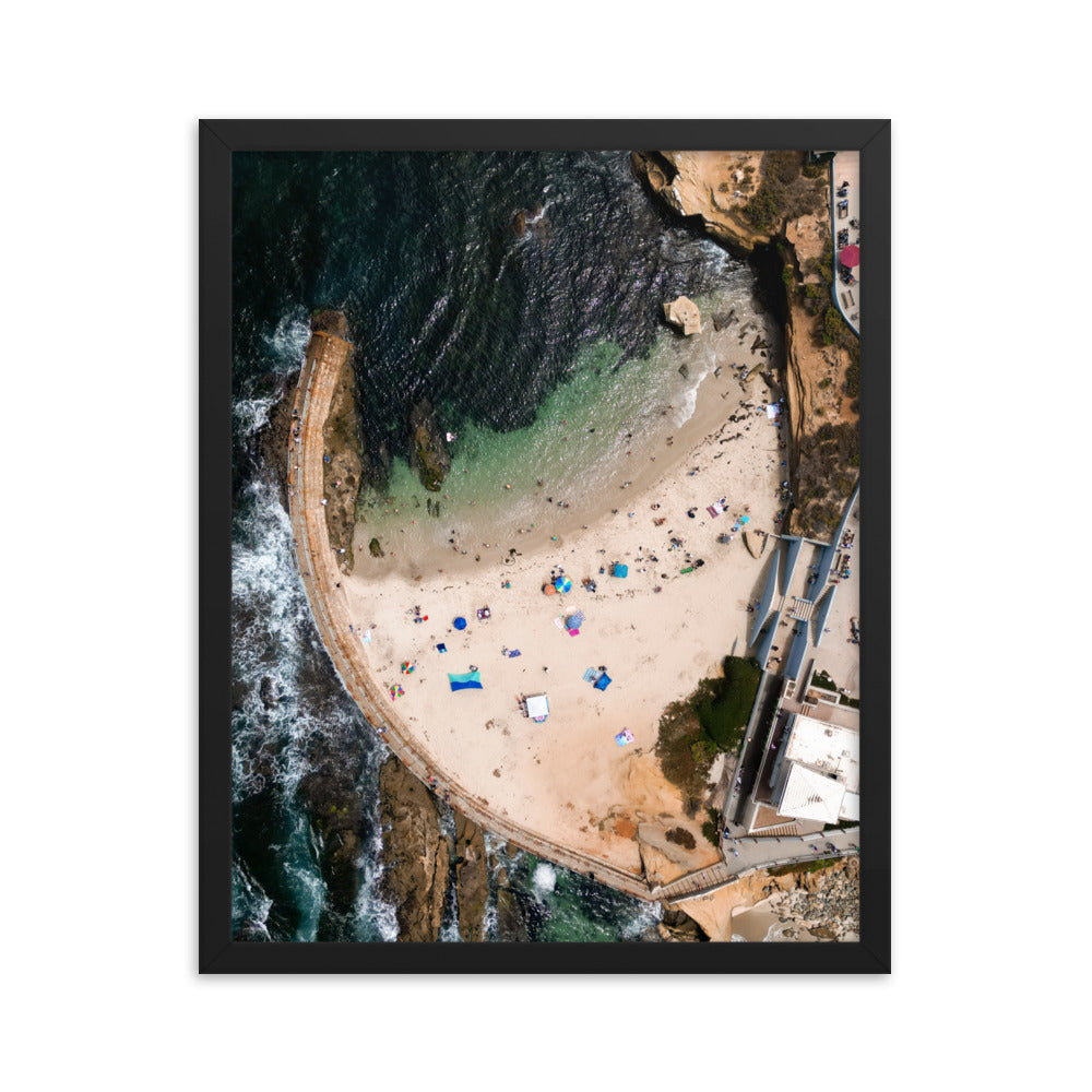 Summer at the pool Framed poster