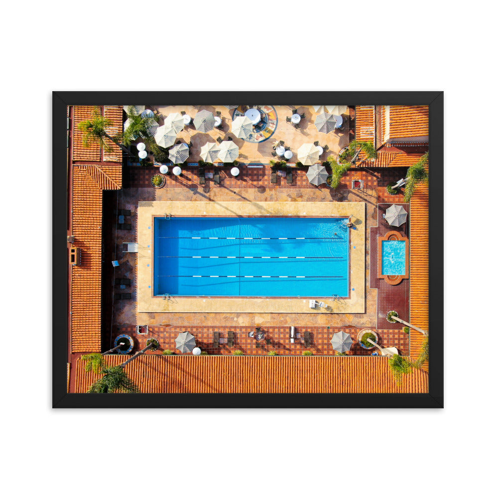 Beach club pool Framed poster