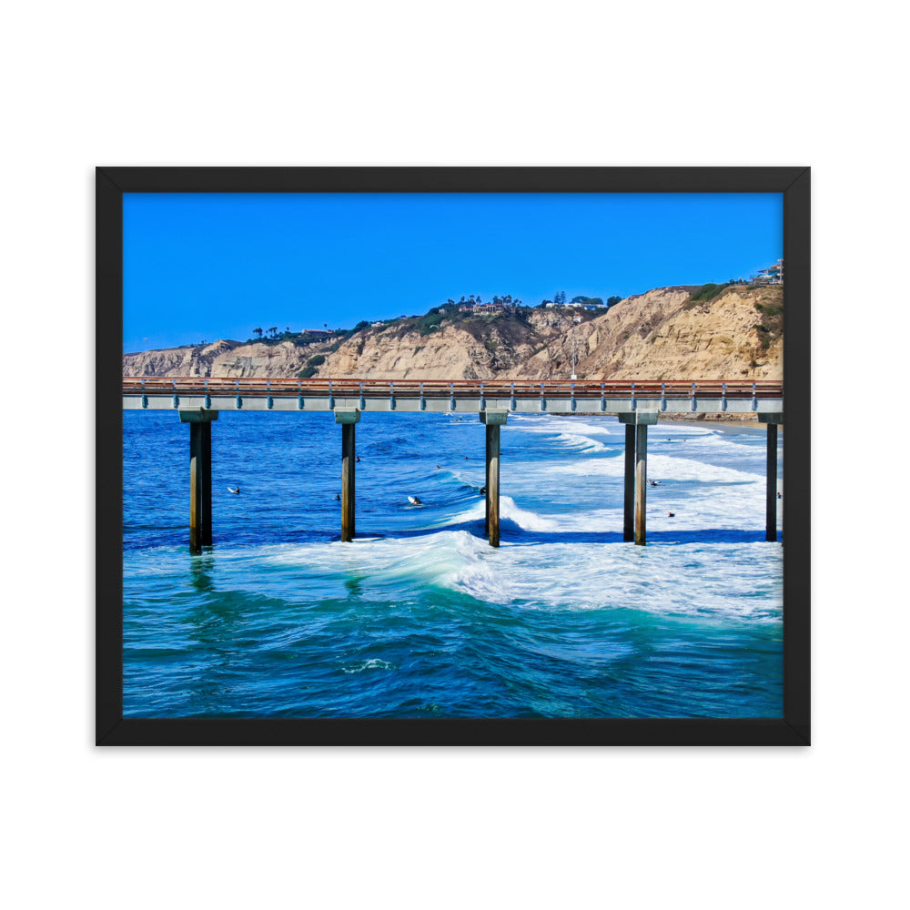 Scripps Pier Framed poster