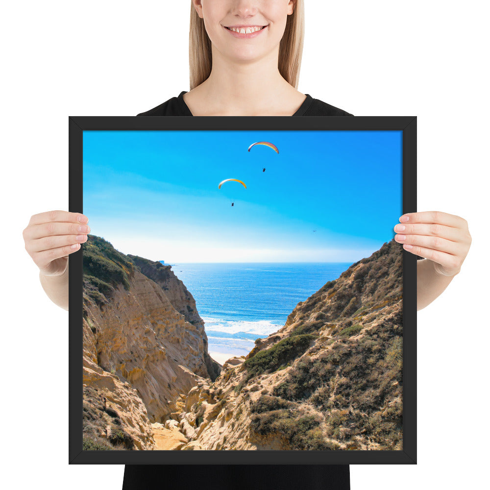 Ho Chi Minh Trail & Paragliders Framed poster