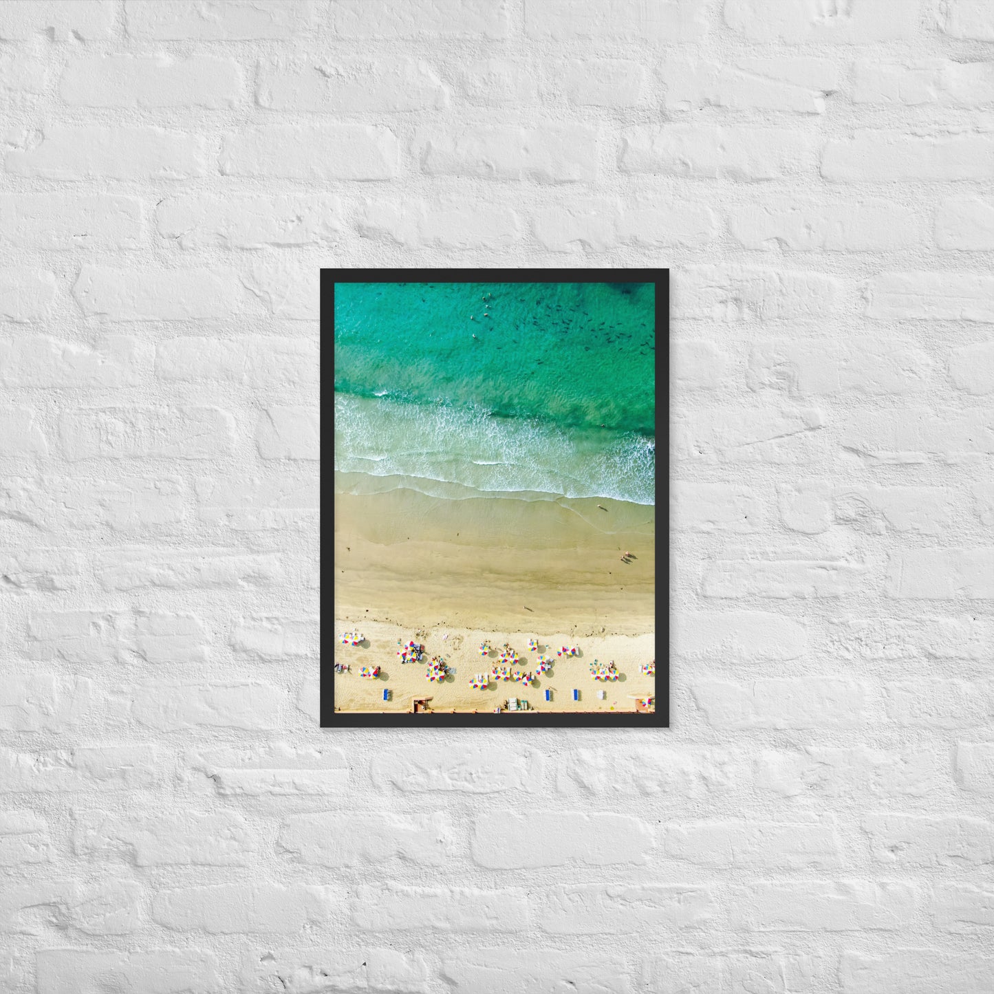 Beach Club & Leopard Sharks Framed poster