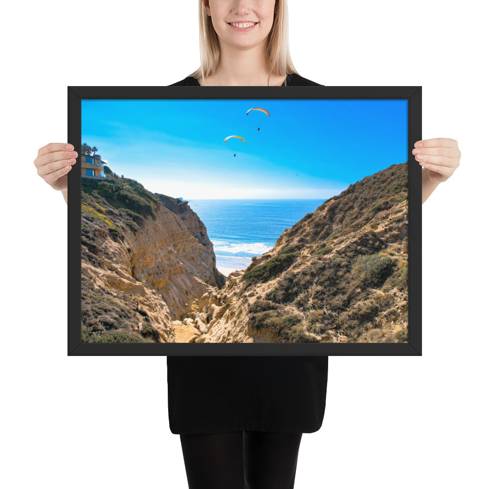 Ho Chi Minh Trail & Paragliders Framed poster
