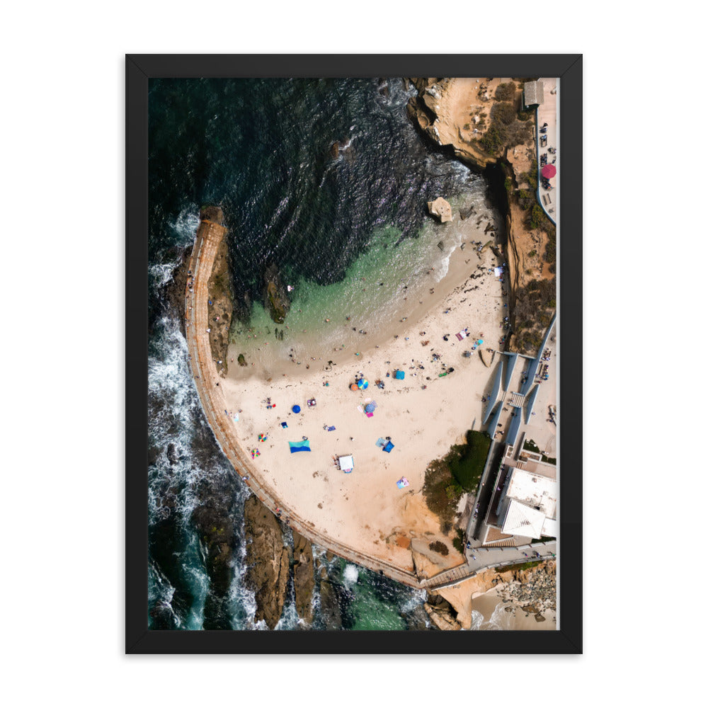 Summer at the pool Framed poster