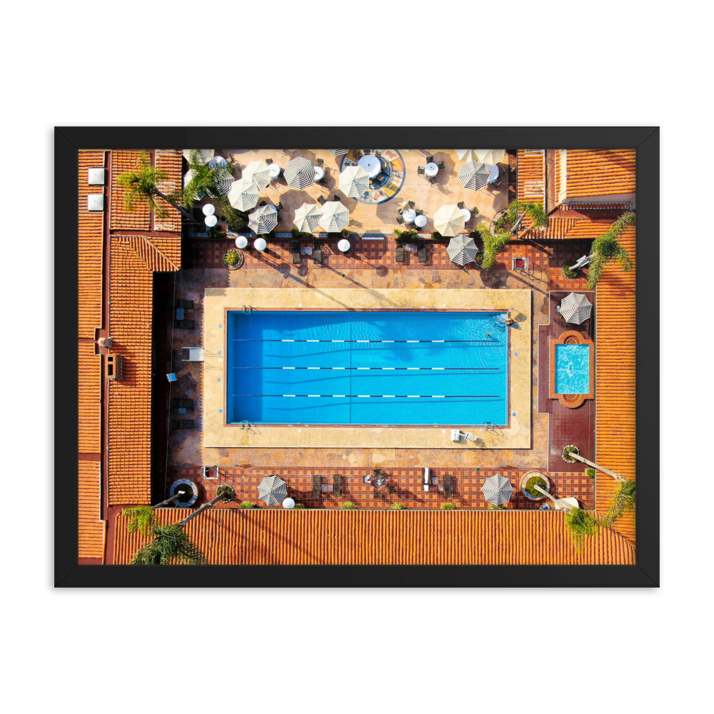 Beach club pool Framed poster