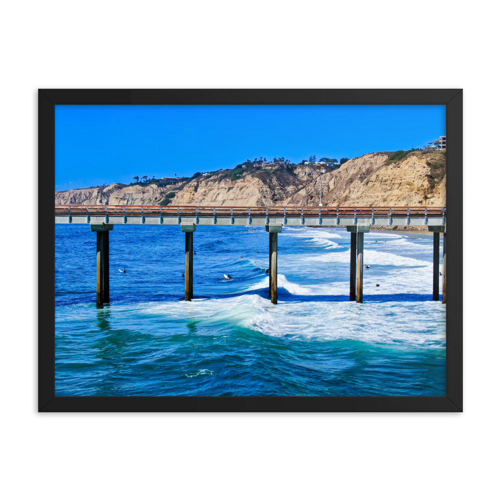 Scripps Pier Framed poster