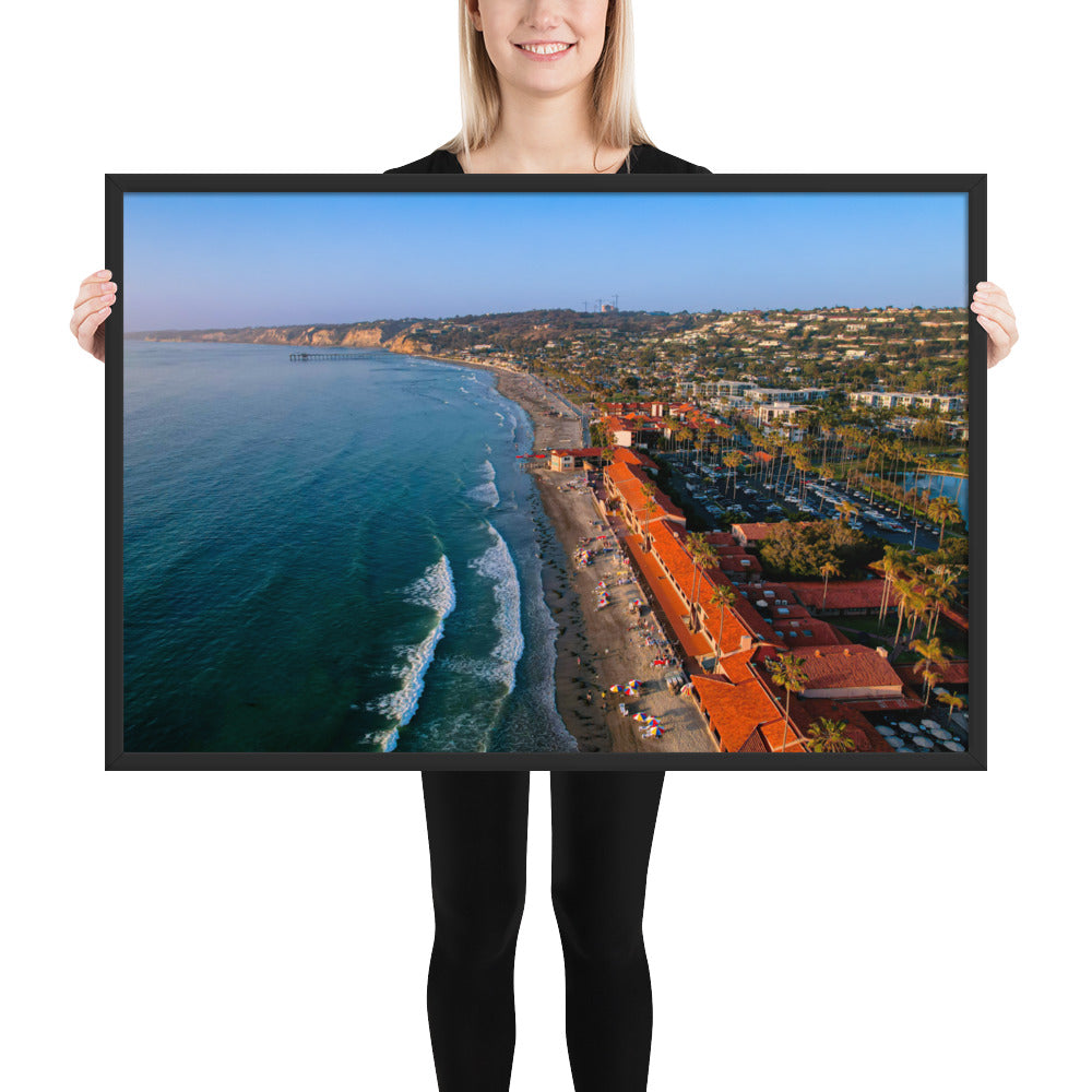 Beach Club Sunset framed poster