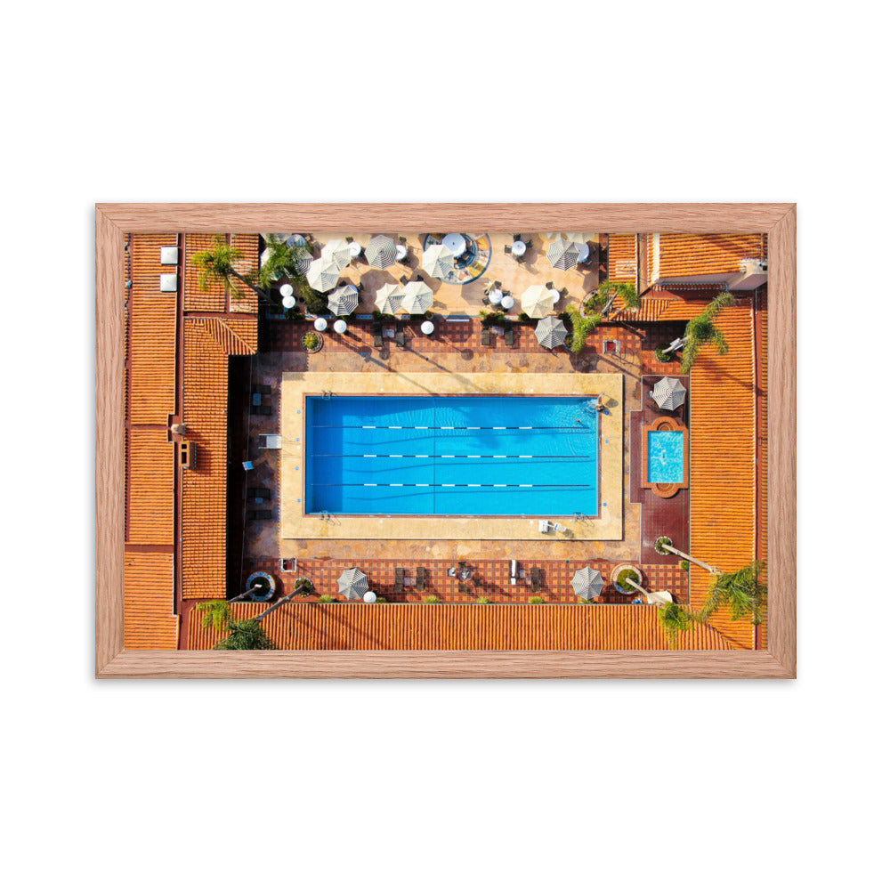 Beach club pool Framed poster