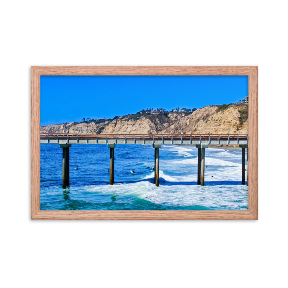 Scripps Pier Framed poster