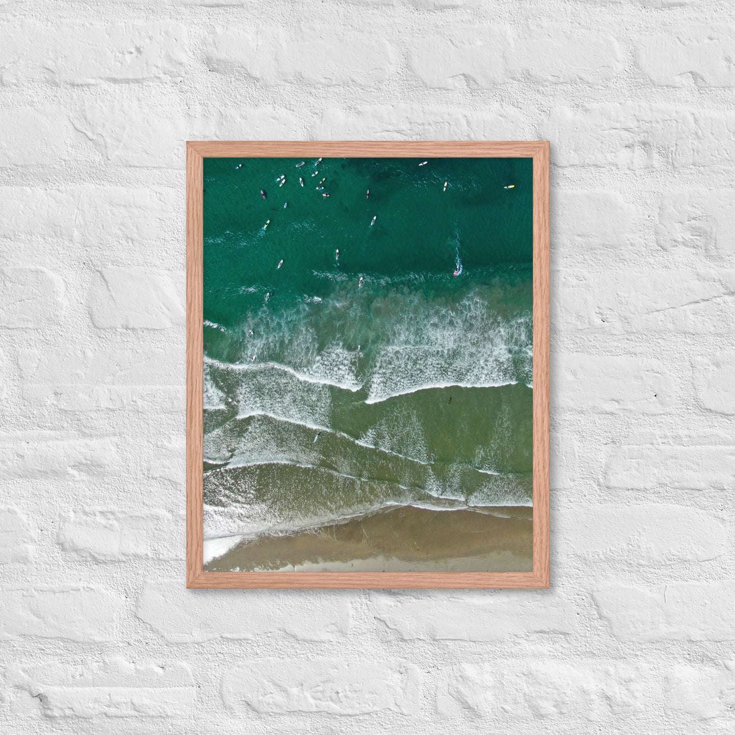 Surf Line Up Framed poster