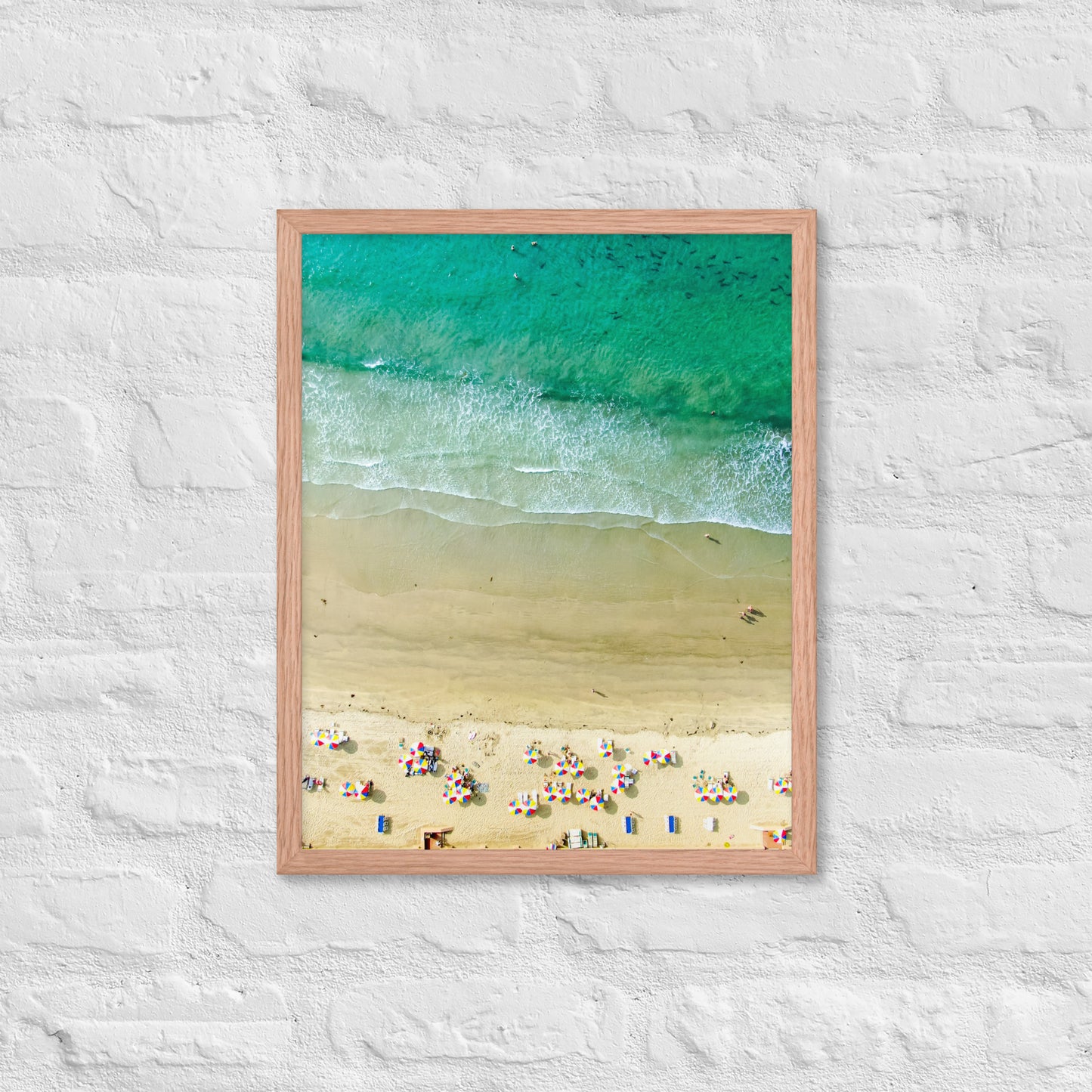 Beach Club & Leopard Sharks Framed poster
