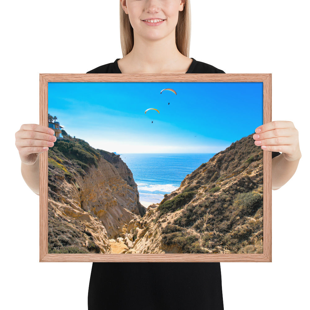 Ho Chi Minh Trail & Paragliders Framed poster