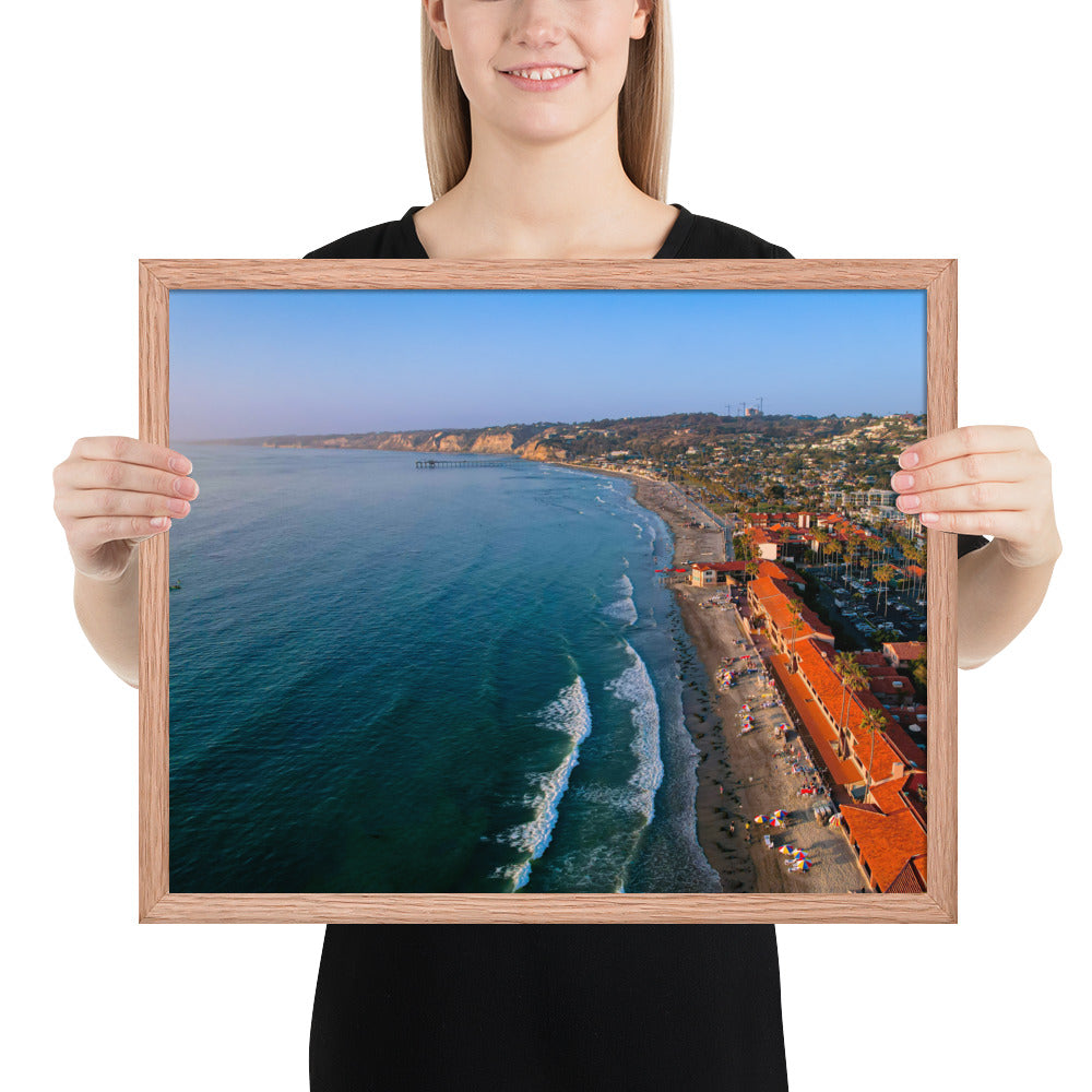 Beach Club Sunset framed poster
