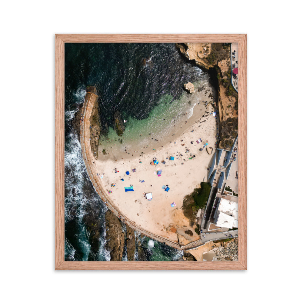 Summer at the pool Framed poster