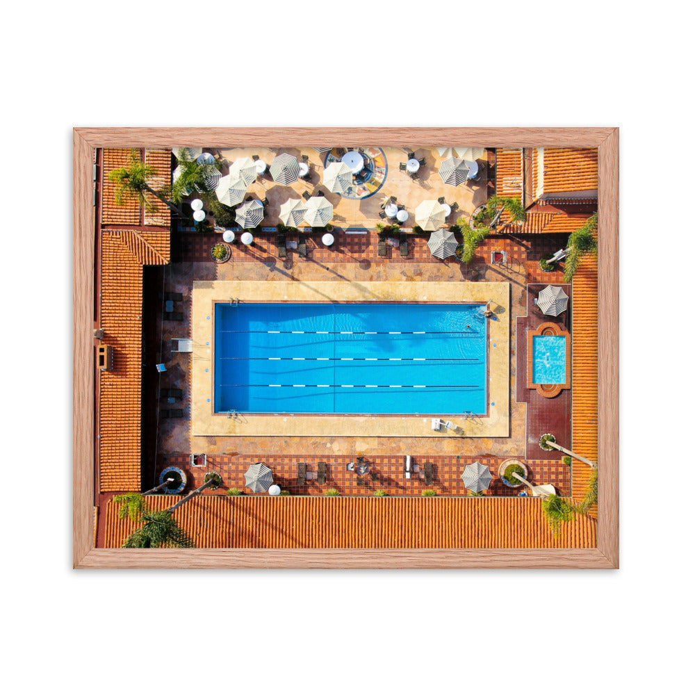 Beach club pool Framed poster