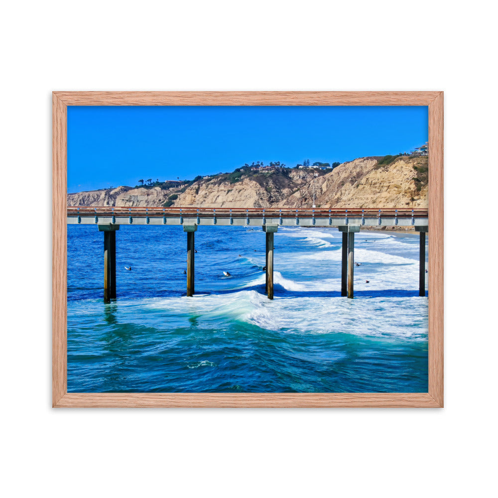 Scripps Pier Framed poster