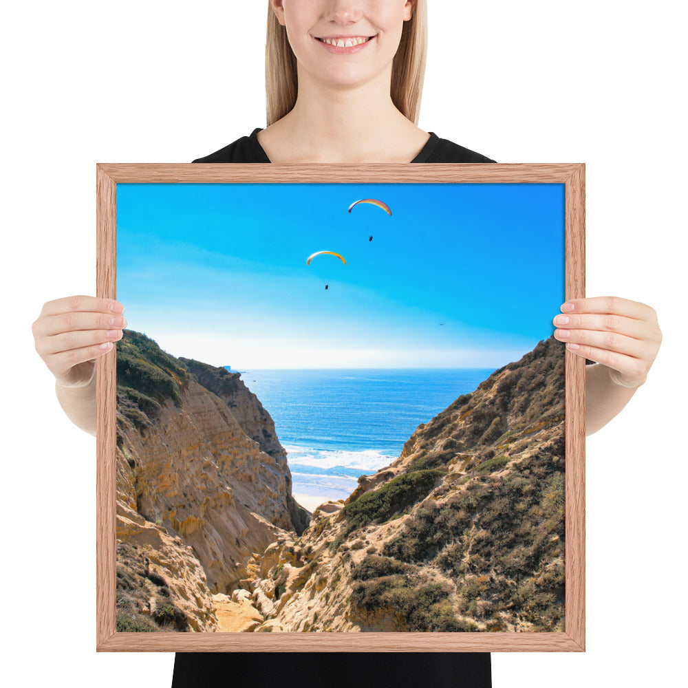 Ho Chi Minh Trail & Paragliders Framed poster