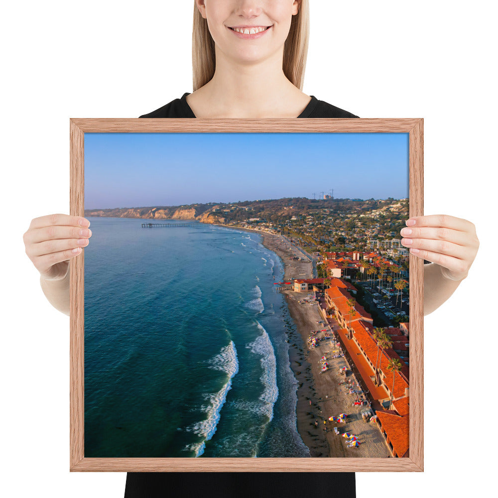 Beach Club Sunset framed poster