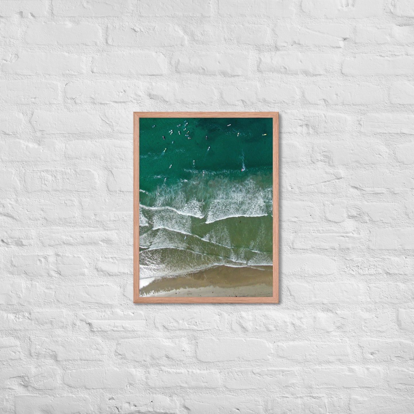 Surf Line Up Framed poster