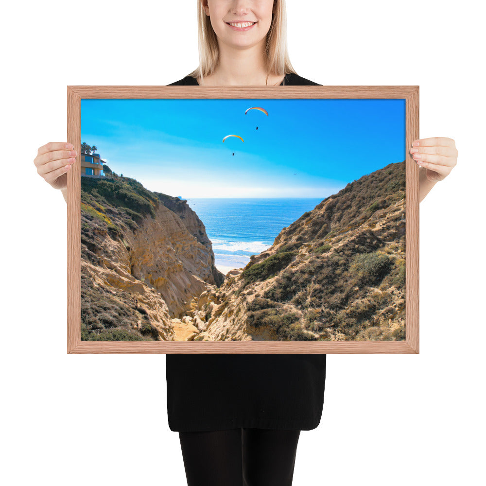 Ho Chi Minh Trail & Paragliders Framed poster