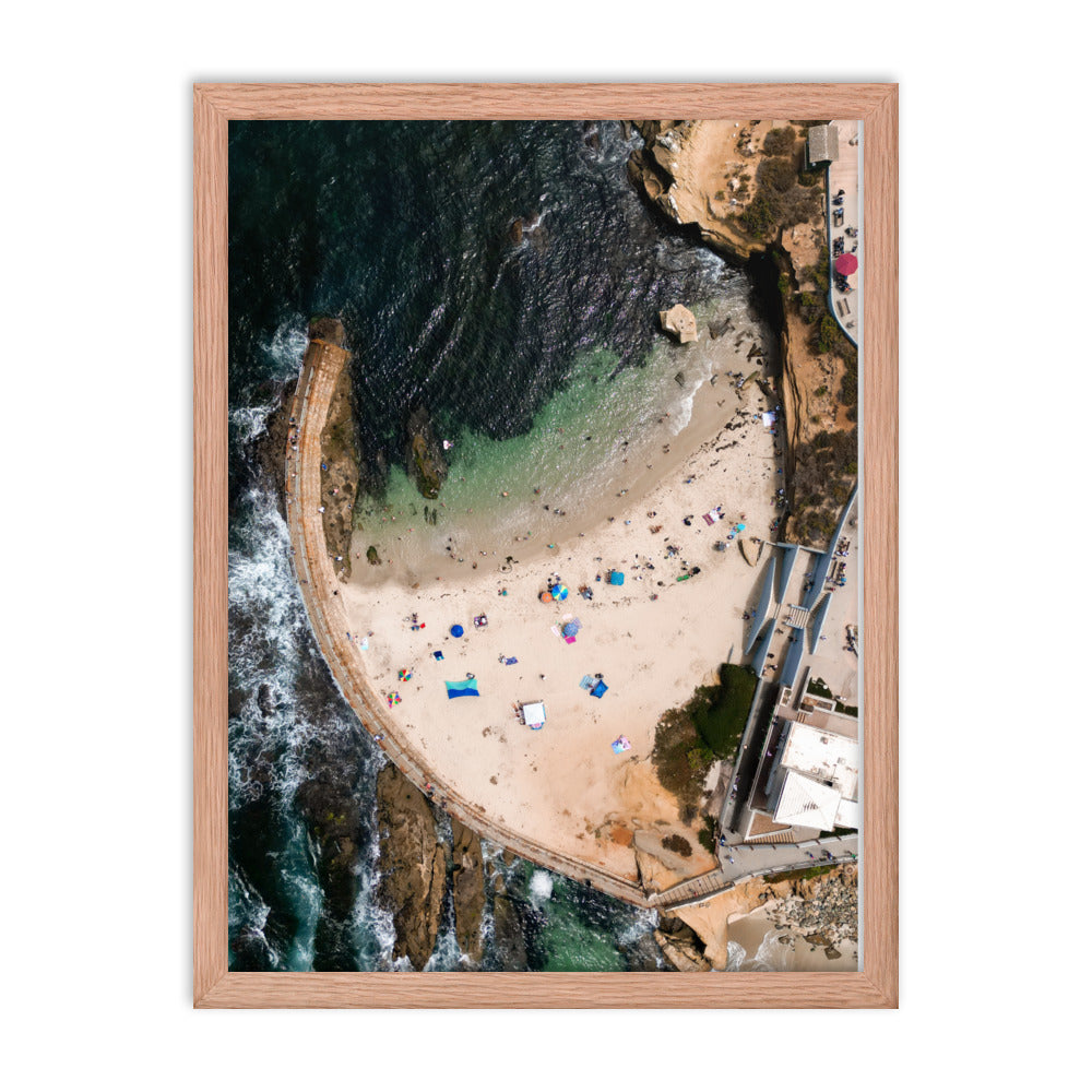 Summer at the pool Framed poster