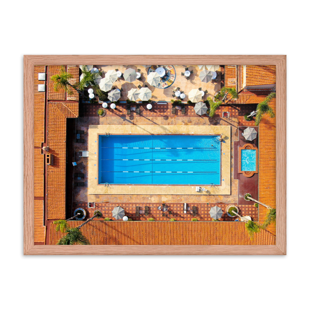 Beach club pool Framed poster