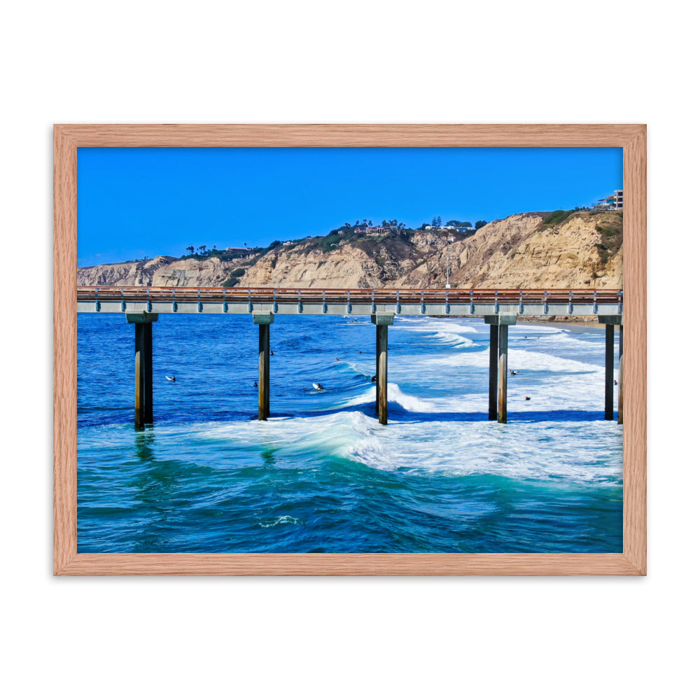 Scripps Pier Framed poster