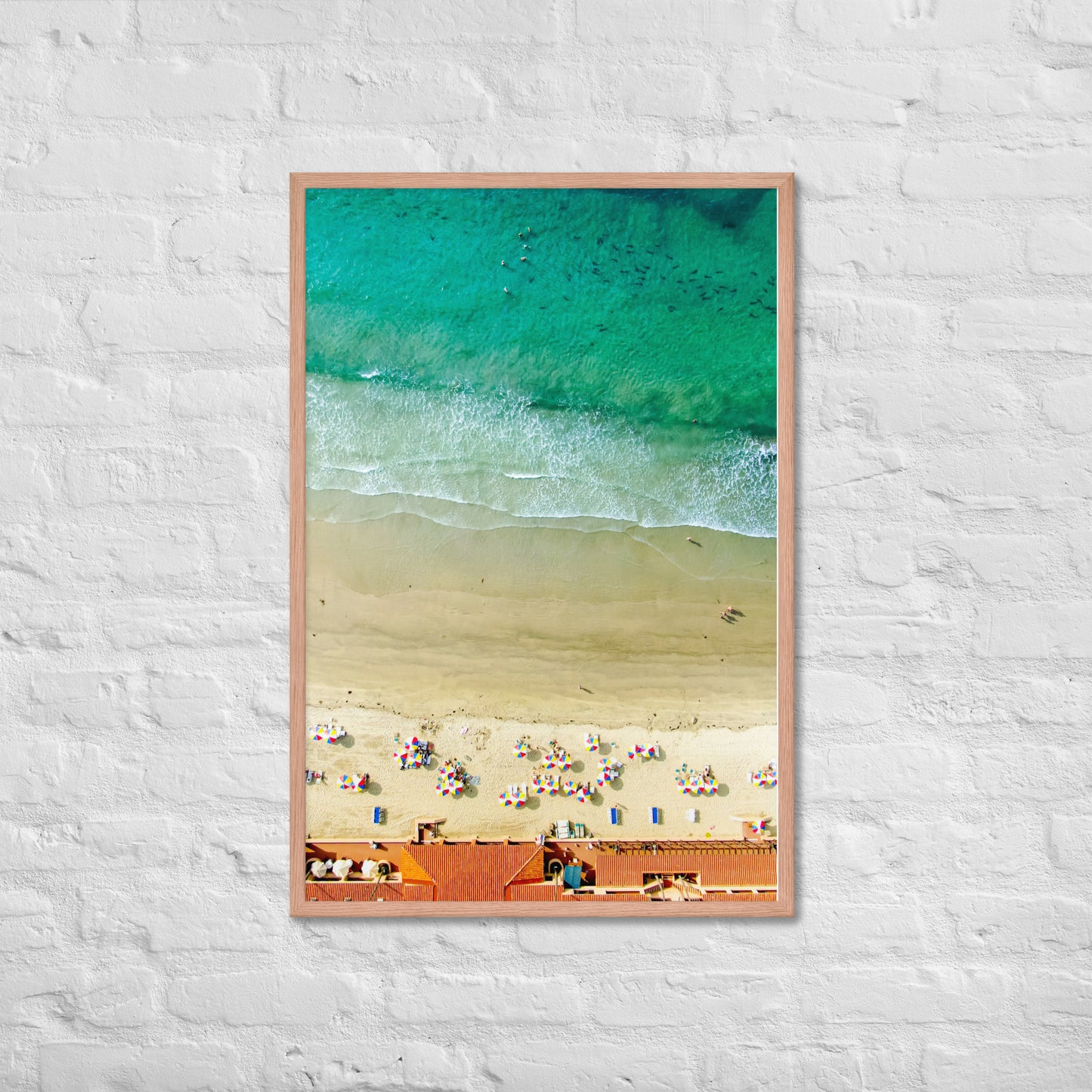 Beach Club & Leopard Sharks Framed poster