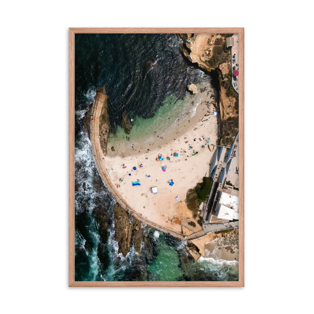 Summer at the pool Framed poster