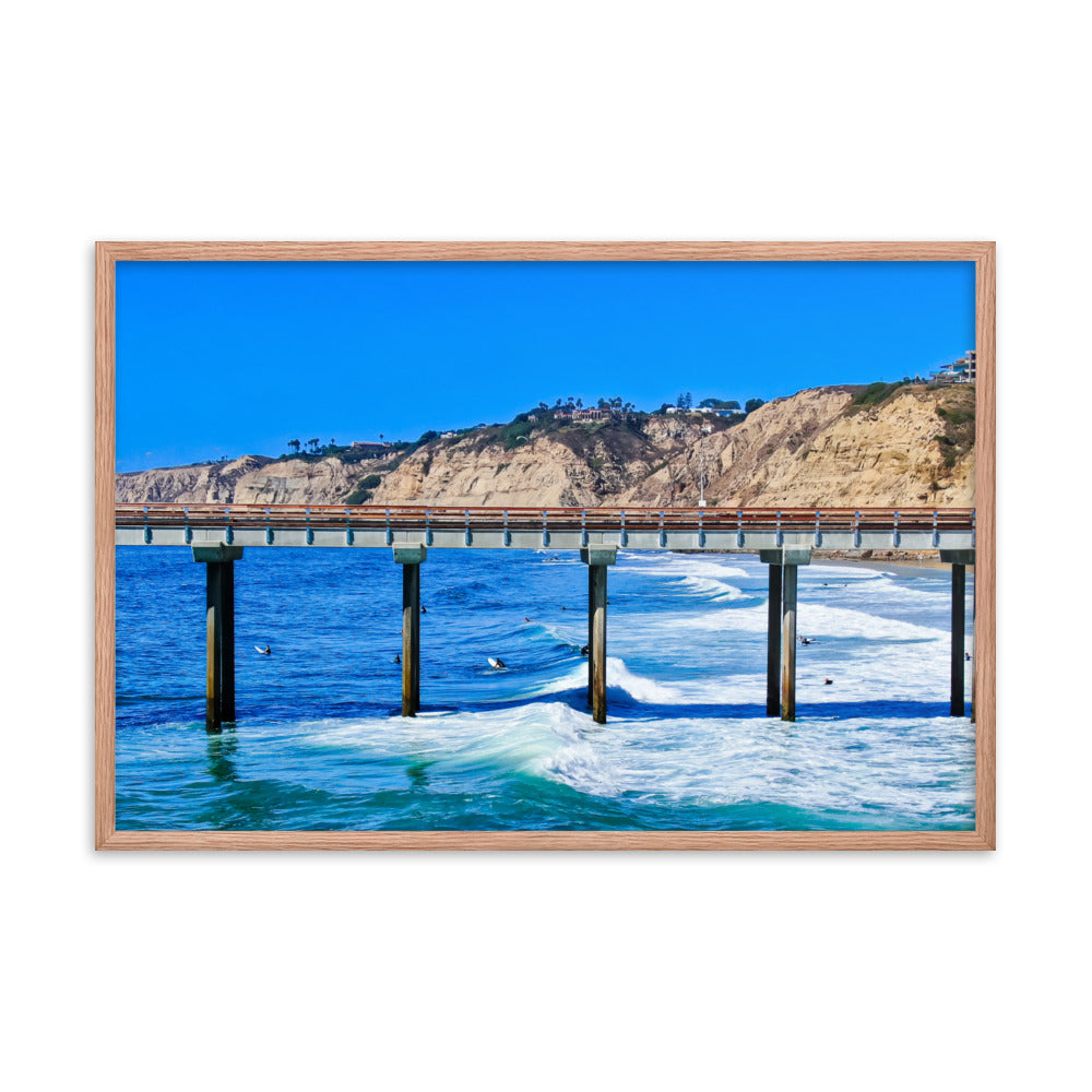 Scripps Pier Framed poster