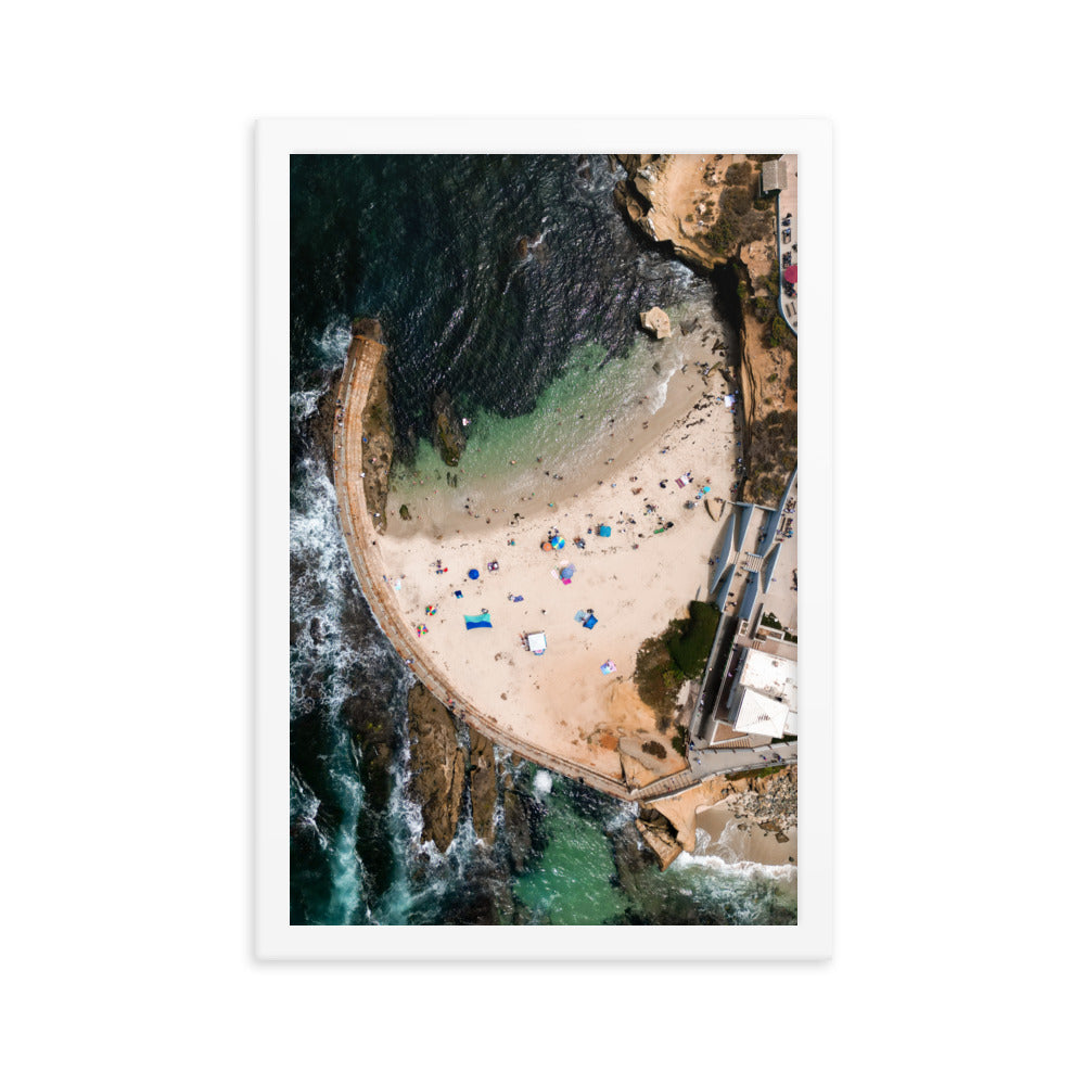 Summer at the pool Framed poster