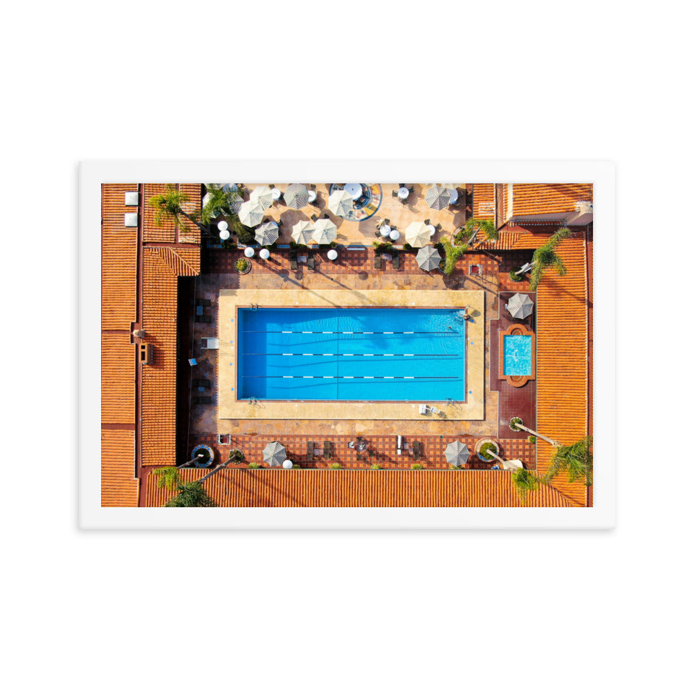 Beach club pool Framed poster