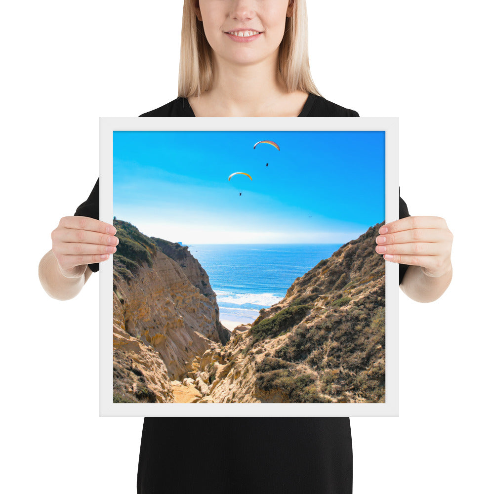 Ho Chi Minh Trail & Paragliders Framed poster